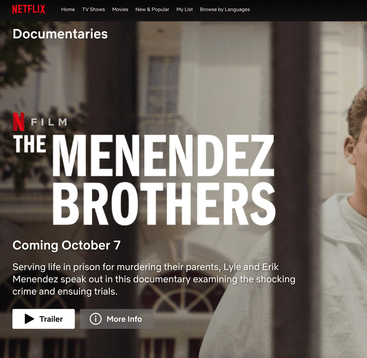 Imagen de uso de códigos de Netflix para Documentales