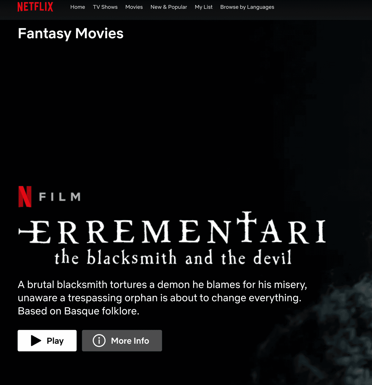 Bild der Verwendung von Netflix-Codes für Fantasy