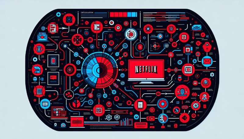 Une illustration de la manière dont les codes secrets Netflix sont générés, en mettant l'accent sur l'algorithme et les catégories.