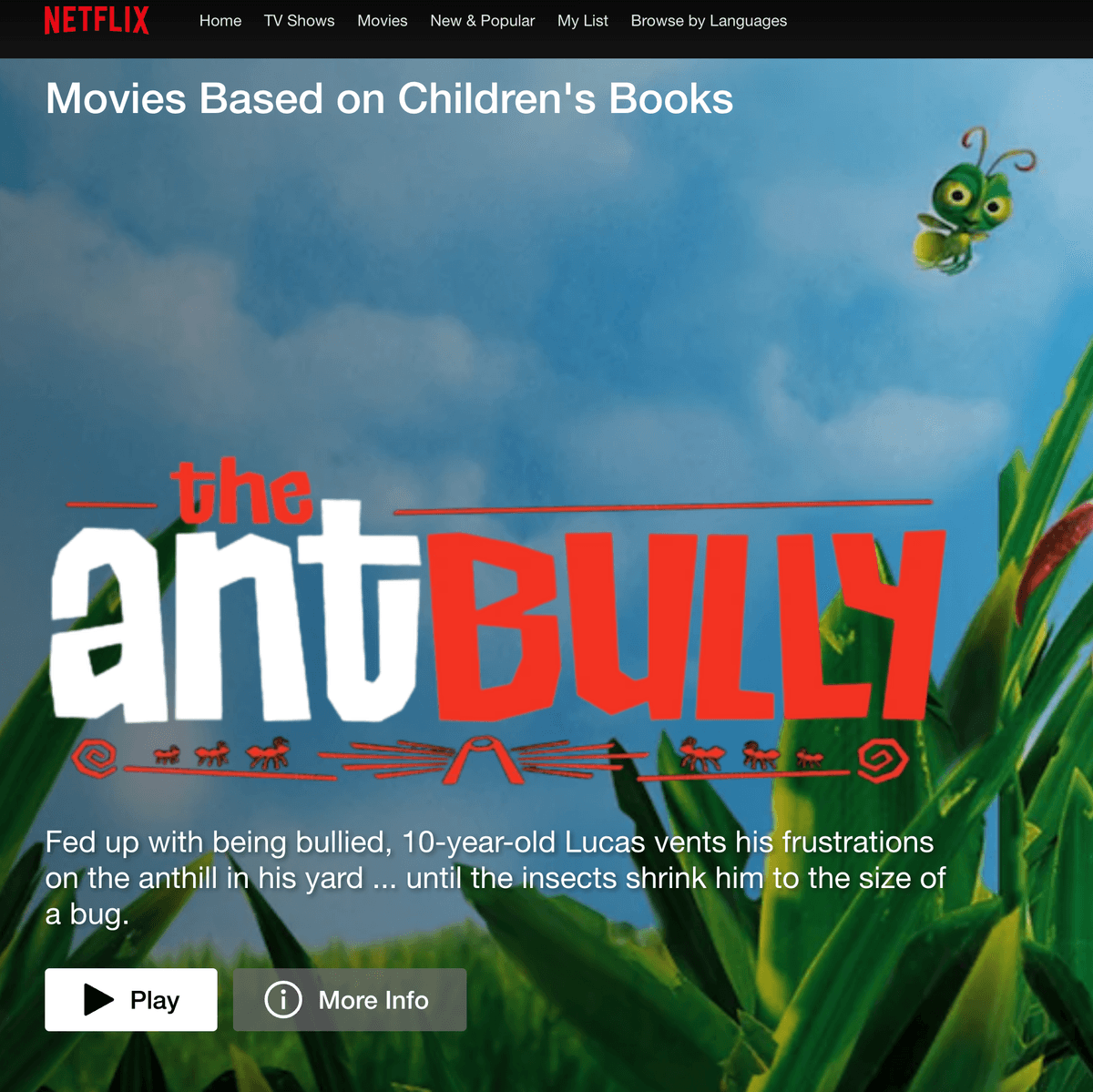 Imagen de uso de códigos de Netflix para Niños