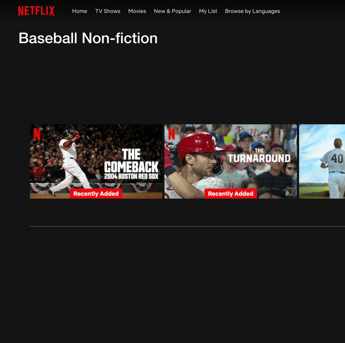 Image of using Netflix Codes for Sports